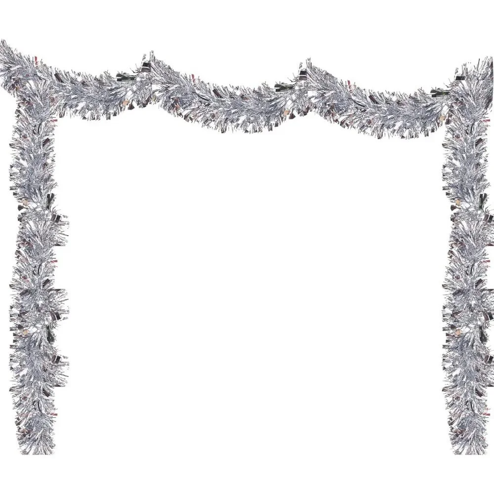 Durable 33FT Waterproof Christmas Tinsel Garland for Indoor & Outdoor Use